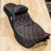 Saddlemen Pro Series SDC Performance Seat with Backrest Red Stitch Dyna 06-17