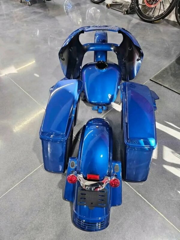 Brand new set of blue tins fits 2012 to 2024 Street glide/Road glide Brand new set of blue tins fits 2012 to 2024 Street glide/Road glide